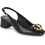 Fericelli MIMI Γόβες Slingback Δερμάτινες με Χοντρό Χαμηλό Τακούνι Μαύρες ST-0051