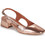 JB Martin Vicola Γόβες Slingback Δερμάτινες με Χοντρό Χαμηλό Τακούνι Ροζ Χρυσές AJJ746-637-P