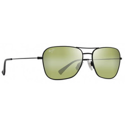 Maui Jim HT675-02 Ανδρικά Γυαλιά Ηλίου Aviator Μεταλλικά Μαύρα με Πράσινο Φακό