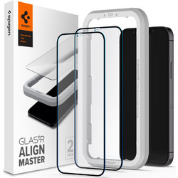 Spigen GLAS. TR FC AlignMaster Tempered Glass 2-pack Black (iPhone 12 Pro Max)