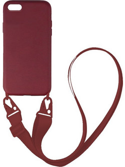 Sonique Silicone Strap Back Cover Burgundy (iPhone 7 Plus / 8 Plus)