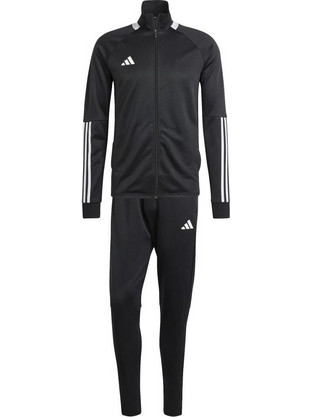 Adidas Sereno 3-Stripes Ανδρικό Σετ Φόρμας με Λάστιχο Μαύρο IR7843