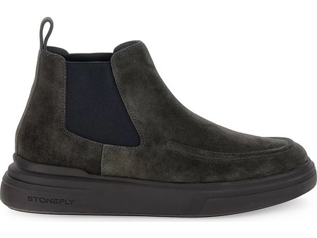 Stonefly Phoenix 4 Velour Peat Ανδρικά Chelsea Μποτάκια Suede Ανθρακί 221595-051