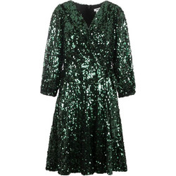DKNY Midi Φόρεμα για Γάμο / Βάπτιση Αμπιγιέ με Παγιέτες Κυπαρισσί DD4I3967-1P2
