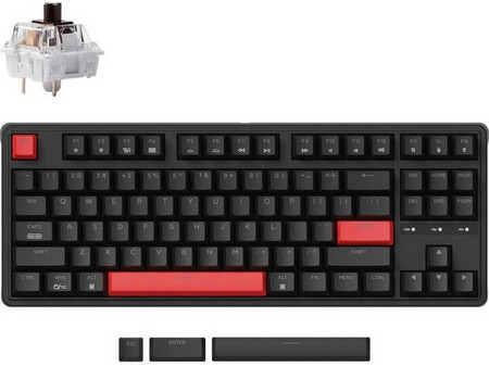 Keychron C3 Pro QMK/VIA Hot Swappable Μηχανικό Gaming Πληκτρολόγιο TenKeyLess με Keychron Brown Διακόπτες Black