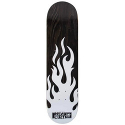 New Cult Skate Deck Flames Black 7.75