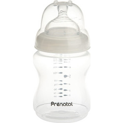 Prenatal Πλαστικό Μπιμπερό με Θηλή Σιλικόνης κατά των Κολικών 0+ Μηνών Transparent 250ml