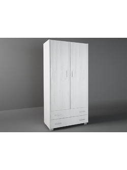 Klikareto Δίφυλλη Ντουλάπα Ρούχων Λευκή 85x50x180cm 500-00872