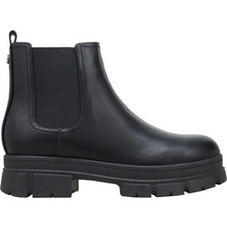 Nine West KIMMA3 01 Γυναικεία Μποτάκια Chelsea Δερμάτινα Μαύρα με Χοντρό Χαμηλό Τακούνι 01-BLK01