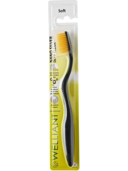 Welliant E2 Nano Silver Deep Clean Soft Oδοντόβουρτσα Μαύρη Πορτοκαλί