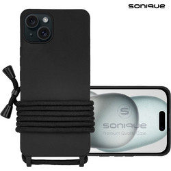 Sonique Carryhang Back Cover Black (iPhone 15 Plus)