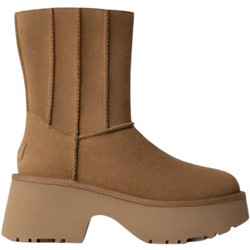 UGG Classic Twin Seam Γυναικεία Μποτάκια Suede Ταμπά με Χοντρό Χαμηλό Τακούνι και Γούνα 1158313-CHE