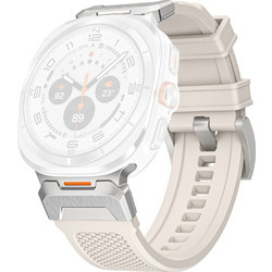 Techsuit W068 Λουράκι Σιλικόνης White / Silver (Samsung Galaxy Watch Ultra)