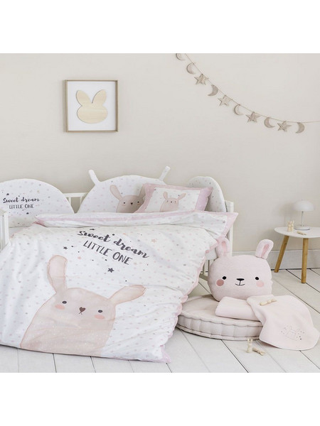 Nima Lovely Bunny Πάντα Κούνιας Λευκό 40x200cm