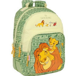 Safta Disney The Lion King Mufasa Σχολική Τσάντα Πλάτης Δημοτικού Πράσινο Mint Μπεζ 612441773