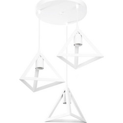 Heronia Lighting Giza Κρεμαστό Φωτιστικό Οροφής Τρίφωτο E27 Λευκό 35-0098