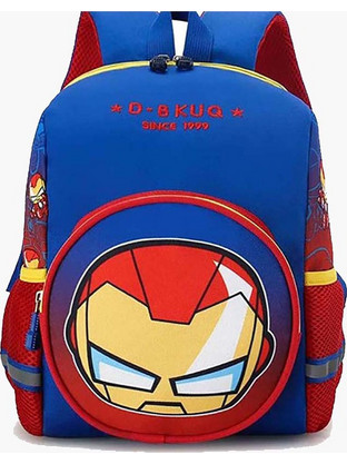 Bartuggi Iron Man Σχολική Τσάντα Πλάτης Νηπιαγωγείου Μπλε Κόκκινη