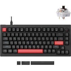 Lemokey X4 QMK Μηχανικό Gaming Πληκτρολόγιο TenKeyLess με Keychron Brown Διακόπτες Black