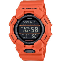 Casio G-Shock Ψηφιακό Ανδρικό Ρολόι Χρονογράφος με Πορτοκαλί Καουτσούκ Λουράκι GD-010-4ER