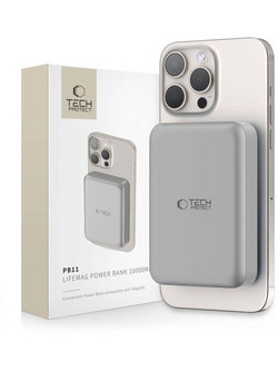 Tech-Protect PB11 Wireless Magsafe Power Bank 10000mAh 15W με Θύρα USB-C Titanium