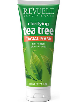 Revuele Tea Tree Κρεμώδης Μάσκα Προσώπου για Λάμψη & Καταπράυνση με Άργιλο & Άργιλο 80ml