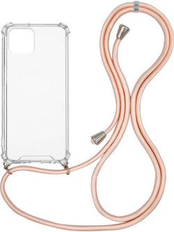 Sonique Armor Clear Back Cover Transparent / Pink Satin (iPhone 12 Pro Max)