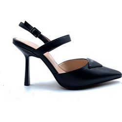 Versace 19V69 Γόβες Δερμάτινες με Τακούνι Στιλέτο με Λουράκι Μαύρες AM3C136-1201
