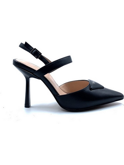 Versace 19V69 Γόβες Δερμάτινες με Τακούνι Στιλέτο με Λουράκι Μαύρες AM3C136-1201