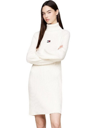 Tommy Jeans Mini Καθημερινό Φόρεμα Λευκό DW0DW19815