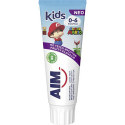 Aim Super Mario 0-6 Παιδική Οδοντόκρεμα 75ml