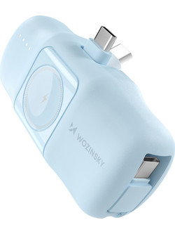 Wozinsky WF16-YCS Power Bank 5000mAh 15W με 2 Θύρες USB-C Blue