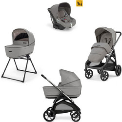 Inglesina Aptica Quattro Darwin Καρότσι Μωρού 3 σε 1 Platinum Grey Litio Black