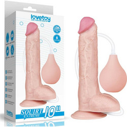 Lovetoy Extreme 10" Ρεαλιστικό Dildo με Βεντούζα Όρχεις & Δυνατότητα Εκσπερμάτωσης 25.5cm Flesh