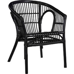 MSA Decoration Zambia Πολυθρόνα Κήπου Rattan Μαύρο 20-27-149