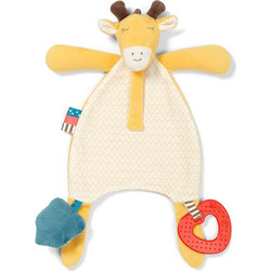 BabyOno Hank Πανάκι Παρηγοριάς Καμηλοπάρδαλη με Μασητικό Κίτρινο BN1444