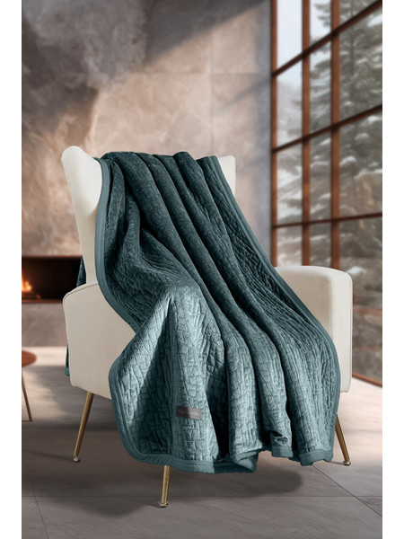 Guy Laroche Ριχτάρι Πολυθρόνας 130x170 Bolzano Emerald Με Μαξιλαροθήκη