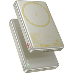 Hoco Q26A Wireless Magsafe Power Bank 10000mAh 20W με Θύρα USB-C Power Delivery Golden