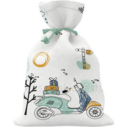 Μπομπονιέρα Βάπτισης Πουγκί Vespa από Ύφασμα TS429