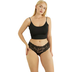 Norddiva Daniela Γυναικείο String με Δαντέλα Μαύρο NRD151284