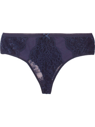 Norddiva SOFIA Γυναικείο Sexy String με Δαντέλα Navy Μπλε