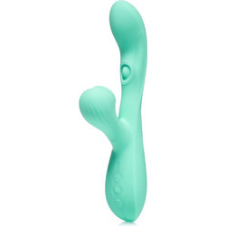 Zenn Double Fun Δονητής Rabbit 23cm Πράσινος