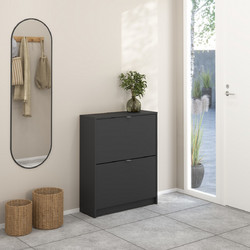 Παπουτσοθήκη Ξύλινη Γκρι M70.3xΠ24xY85.2cm 0171.TV57