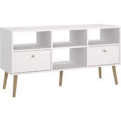 InsideHome Έπιπλο Τηλεόρασης Ξύλινο Άσπρο Μ117.2xΠ39.1xΥ60.8cm Bodo 015.TV22