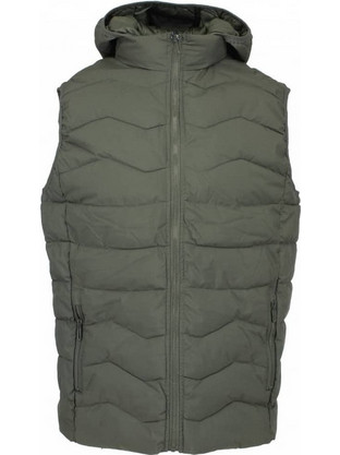 Explorer Αμάνικο Ανδρικό Μπουφάν Χειμωνιάτικο Puffer Χακί 2411103019
