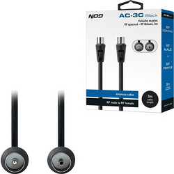 NOD Καλώδιο Κεραίας Coax Male to Coax Female 3m Black 141-0274