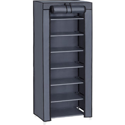 Songmics Παπουτσοθήκη Υφασμάτινη Γκρι M46xΠ28xY126cm URXJ36G