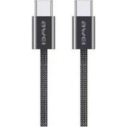 Awei CL-220T Braided USB-C to USB-C 60W 2m Black