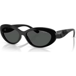 Vogue VO5630S W44/8755 Γυναικεία Γυαλιά Ηλίου Οβάλ Κοκάλινα Μαύρα με Μαύρο Φακό