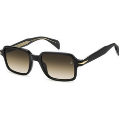 David Beckham DB1179S 807N4 Ανδρικά Γυαλιά Ηλίου Τετράγωνα Κοκάλινα Μαύρα με Καφέ Degradee Φακό
