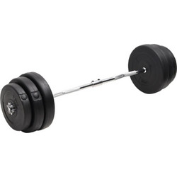 vidaXL 3145022 Στραβόμπαρα Σετ με Βάρη 90kg Φ25mm 120cm με Βιδωτά Κολάρα